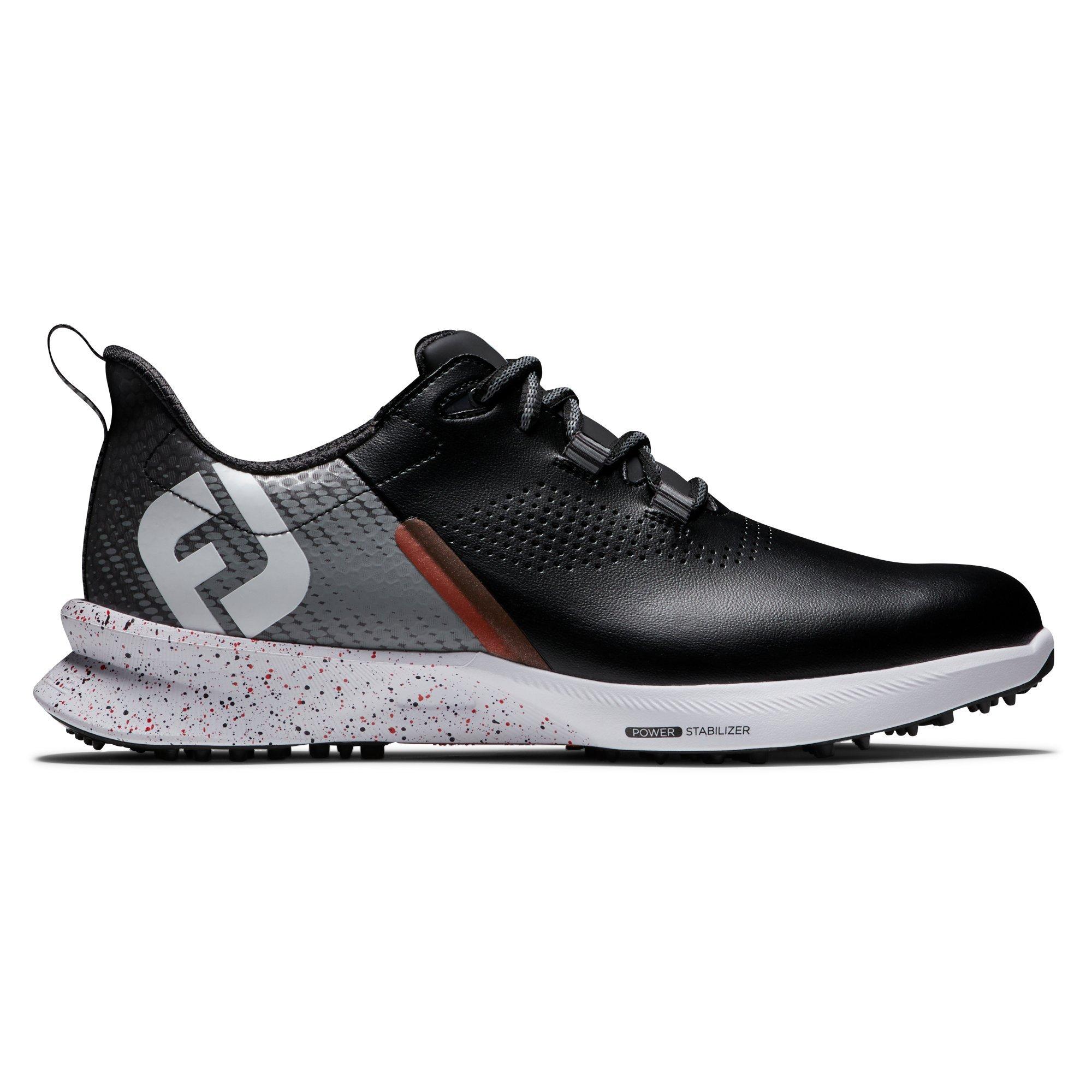 FootJoy Fuel Men s Spikeless Golf Shoes 2024 Black Grey Red 10.5